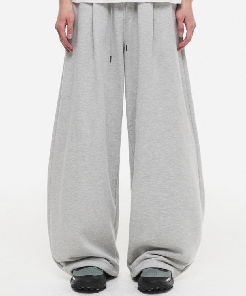Dipain [Special Feature] Curved Sweatpants Cloud Gray