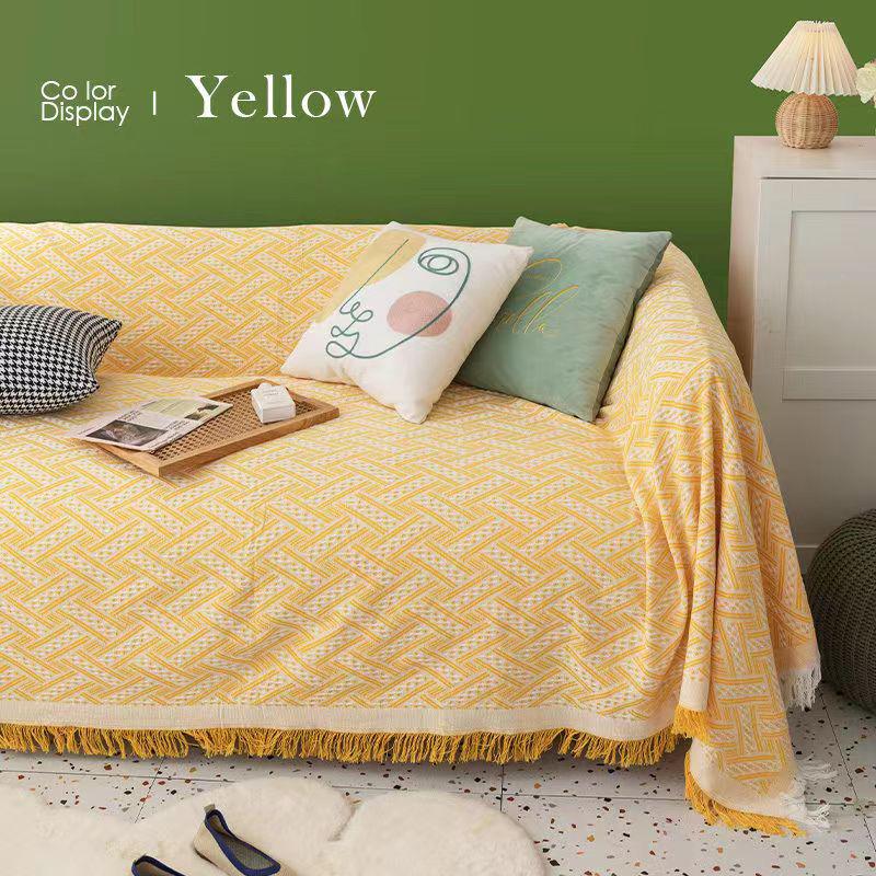 Nordische Vollbezugs-Sofa-Decke und Kissenbezug - Ganzjahresnutzung