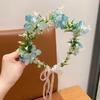 Children'S Headband Princess Super Fairy Wreath Headdress Girl Forest Series Simulation Flower Ribbon Headband Girl Head