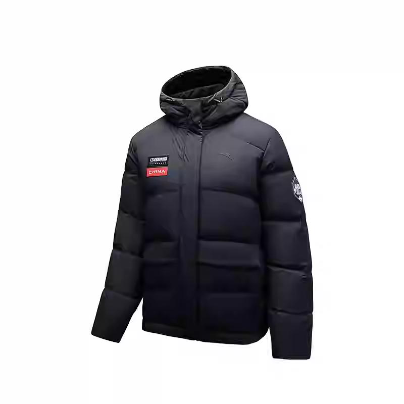 

Anta Craftsmanship Series Womens Training Solid Color Zipper Hooded Comfortable Breathable Versatile Down Jacket Women outerwear 162447904-4 M