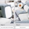 Universal Elastic Sofa Cover Full Backrest Headrest Slipcover Simple Style Chenille Seat Cushion Cover For Living Room Furniture