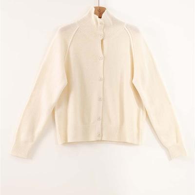 Age-reducing Lazy Turtleneck Versatile Quan Wool Knitted Cardigan Women's Autumn and Winter Loose and Thin Soft Waxy Coat Sweater