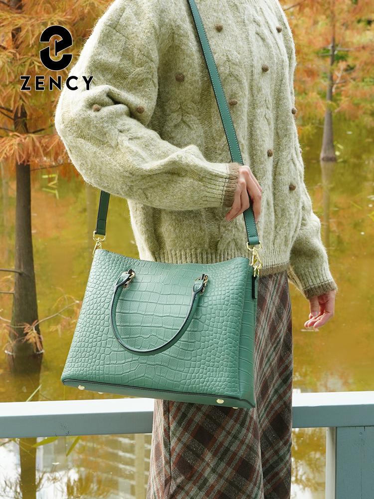 Zency Damen-Tragetasche aus echtem Leder mit großem Fassungsvermögen