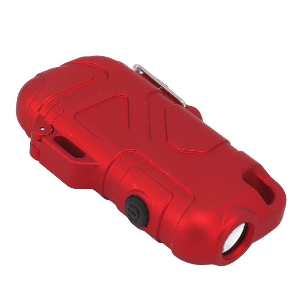 Double Arc Plasma Lighter Windproof Waterproof Flameless USB Electric Lighter with 3 Gear Adjustable Flashlight