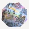 1pc Paris Landmarks Automatic Folding Umbrella - 8-Rib Automatic Open/Close, Large Canopy Birthday Festival Gift Yy251217121