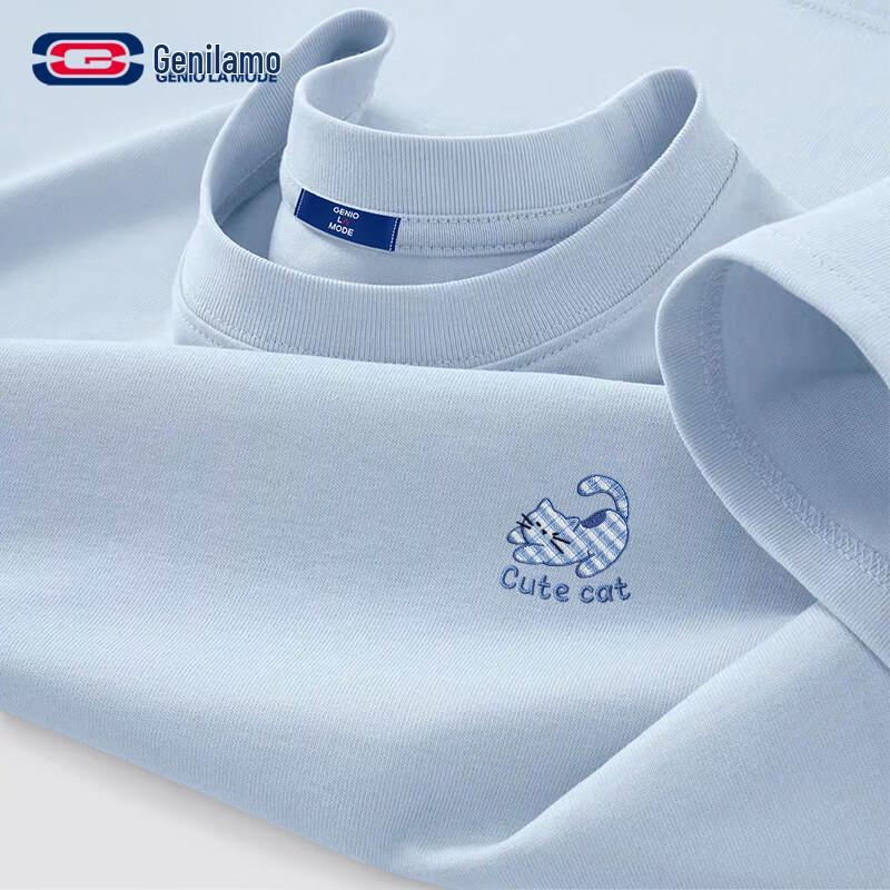 GENIOLAMODE Men s Pure Cotton Loose Casual T-Shirt XL