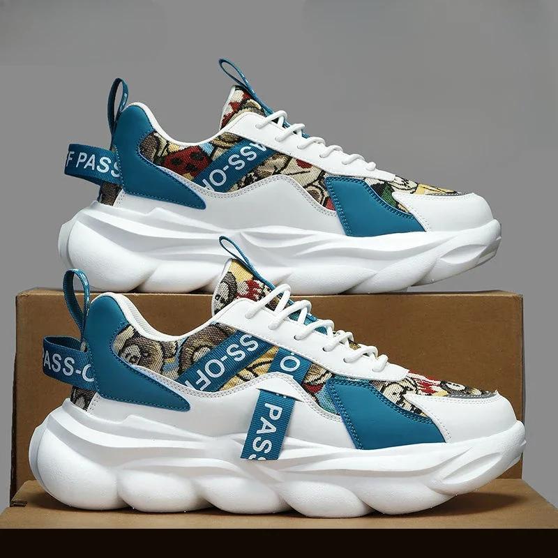 

Shoes for Men Thick Platform Sports Trend 2025 Man Casual Sneaker Outdoor 39