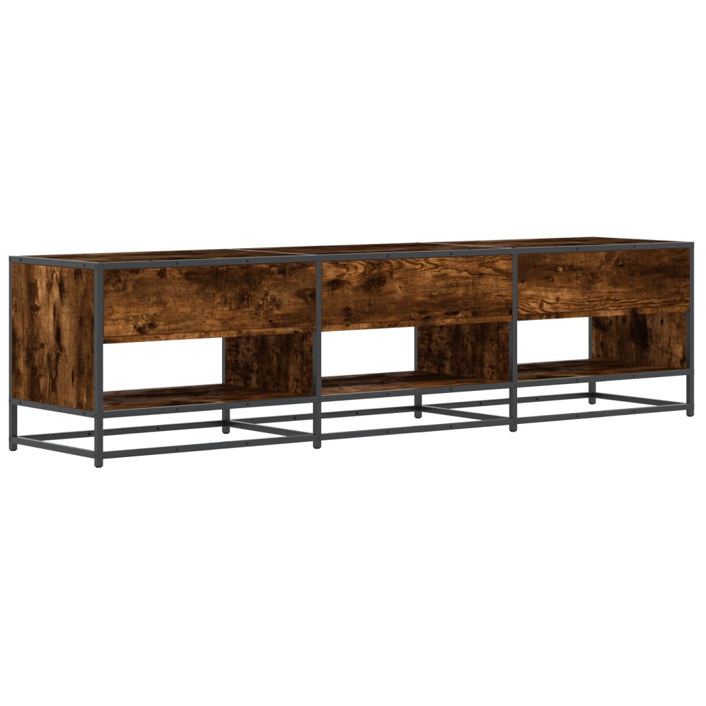 TV Stand Smoked Oak 180 x 40 x 46 cm Engineered Wood