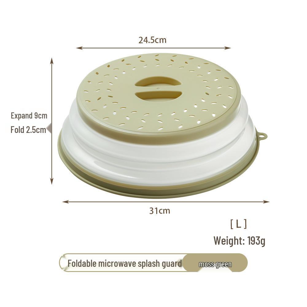 Wielofunkcyjna silikonowa pokrywka do podgrzewania w mikrofalówce i chroniąca przed pryskaniem, składana