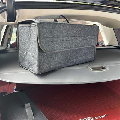 Large Anti Slip Compartment Boot Storage Organizer Tool Car Storage Bag Car Trunk Organizer Soft Felt Storage Box Accessories