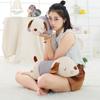 1pc 50 -80cm Stuffed Cute Dog Plush Toy Kawaii Soft Lying Dog With Lipstick Toys Dolls Kids Baby Car