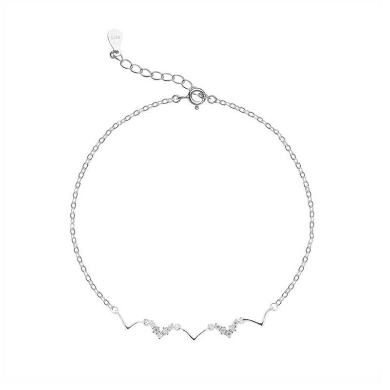 Heart rate geometric wave bracelet women's simple niche design advanced temperament cold wind light luxury