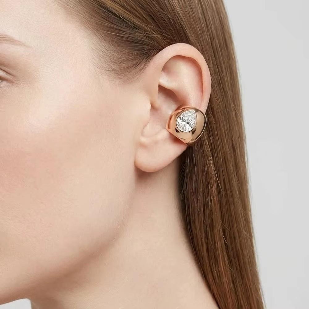 1PC Zircon Ear Cuff Earrings Clip On Design Cartilage Ear Cuff Casual Non Pierced Earrings Women