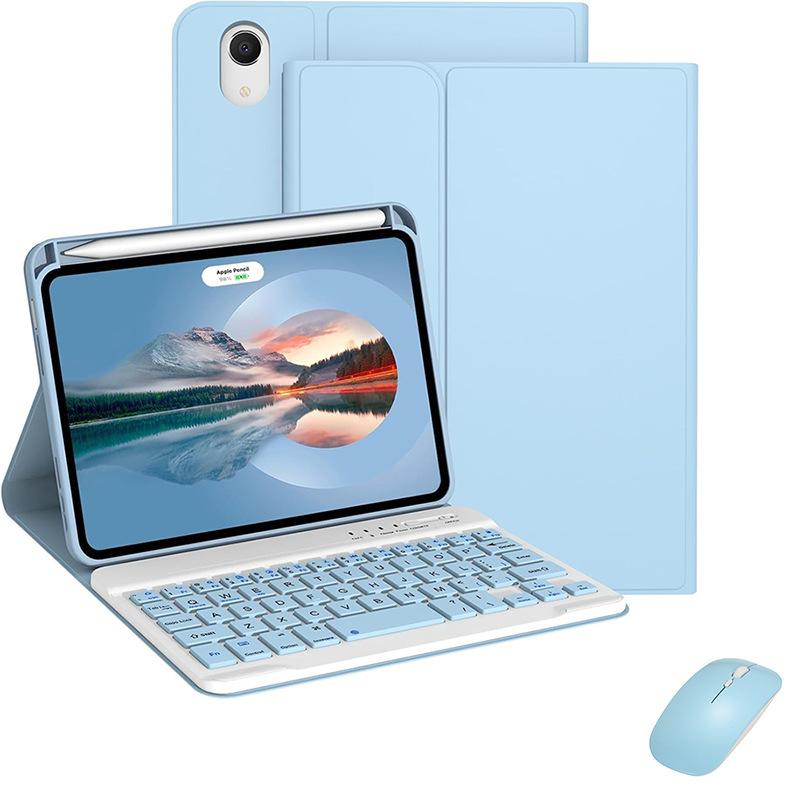 Wireless Keyboard Case for iPad Mini 6th Generation (A17 Pro) 2021 8.3-inch, with Mouse