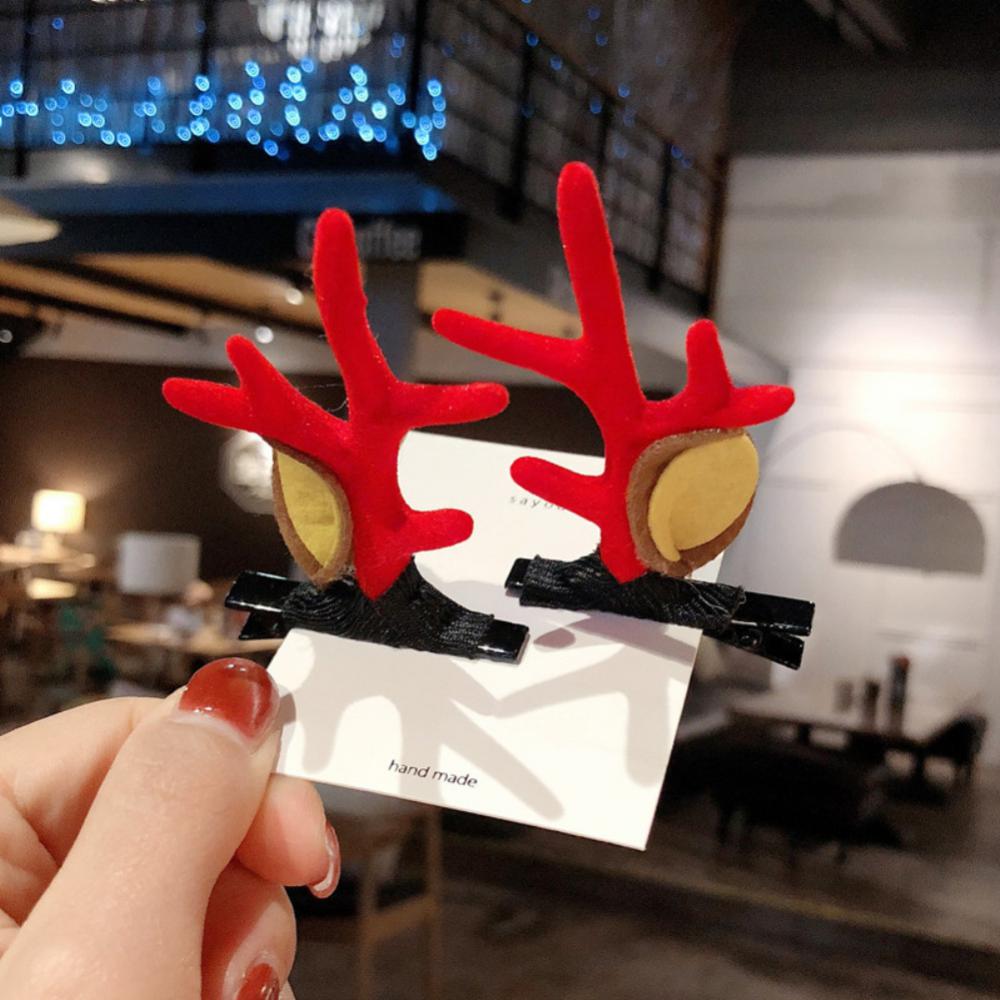 Christmas Hair Hoop Girls Plush Reindeer Antlers Deer Ear Christmas Party Cosplay Girls Headbands Festival Hair Accessories Gift