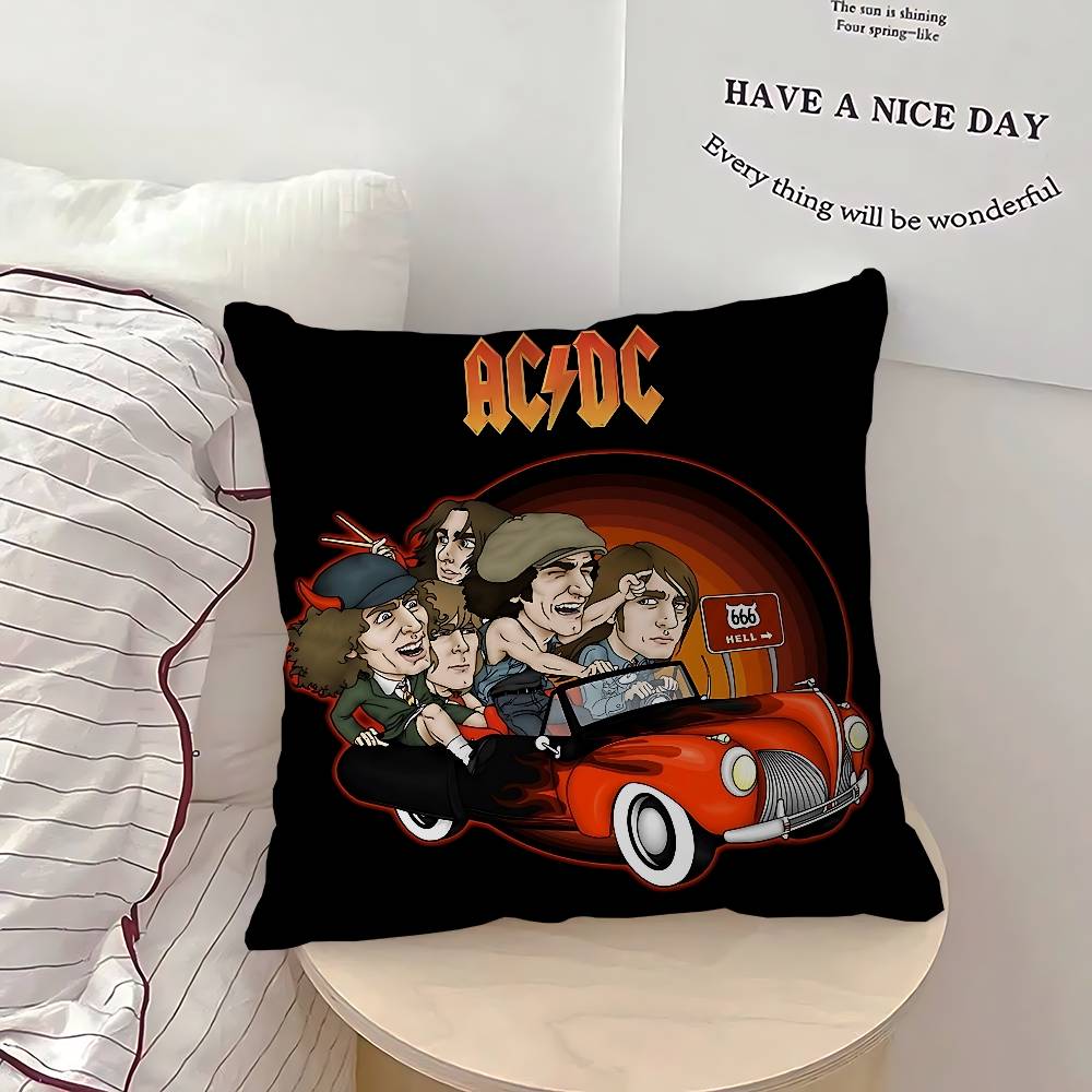 Acdc Band Personligt Kuddöverdrag Barnrum Vild Fest Dekor Kuddfodral Barn Födelsedag Dusch Present