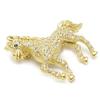 Brooch Horse Thoroughbred Lapel Pin for Women and Wedding KS52003 Men, (Gold)