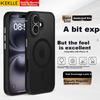 Magnetic Adsorption iPhone 16 Case 16 Magnetic Adsorption Wireless Charging Matte Anti-drop Lens Full Wrap Soft Edge Protective Case Midnight Black