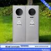 Large Stainless Steel Outdoor Trash Can for Parks and Municipal Areas
