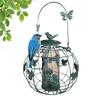Outdoor Suspended Mesh Cage Bird Feeder Tubular Squirrel Proof Bird Feeder Metal Bird Feeder For Lawn Outdoor Backyard