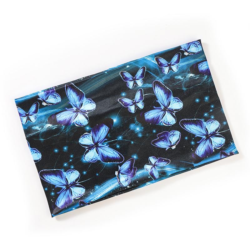 

Повязка на голову с узором бабочки для женщин, модные повязки для волос, спортивная повязка для волос, банданы от пота, головные уборы для девушек, тюрбаны, эластичные аксессуары