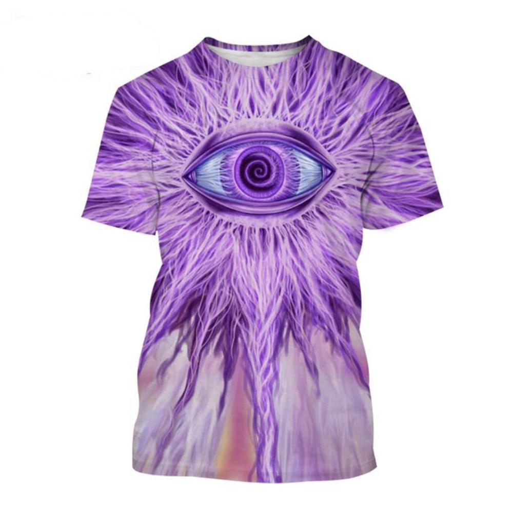 Nové Horký Prodej Oční Umění 3D Tisk Pánské Tričko s Krátkým Rukávem Módní Ležérní Design Lidského Obličeje Orgán Oko Potisk Krátký Rukáv Top