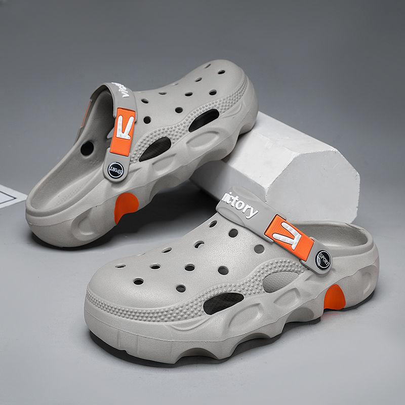 Fashion Hole Men's Summer Sandlas Shoes Outdoor Beach Slides Platform Male Slipper High Quality Fashion Fun Original Adult 2024 Style