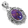 925 Sterling Silver Pendant Women Gemstone Handmade Jewelry Halloween Gift Blue Green Purple Copper Turquoise Pearl Lapis Mother Of Pearl Costume