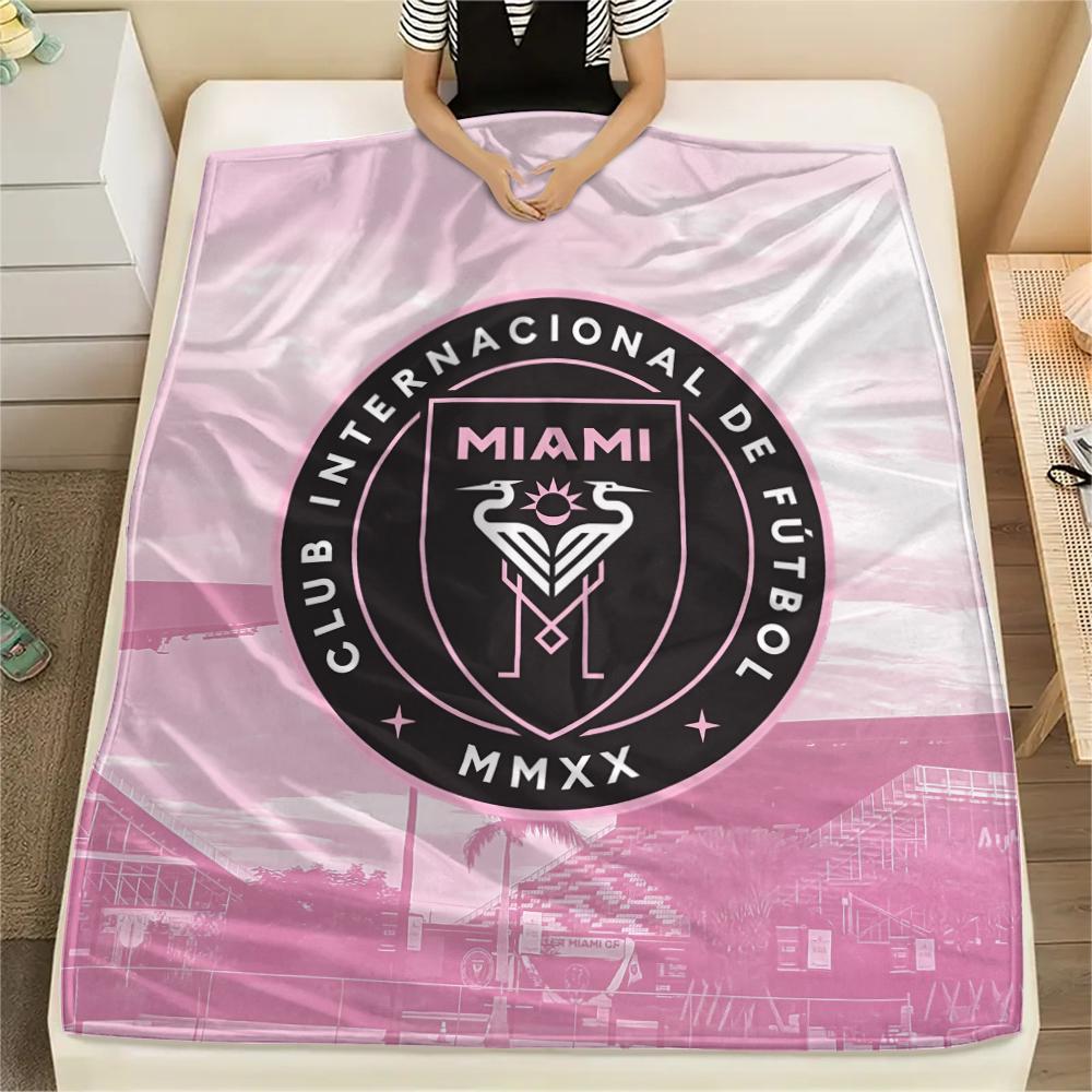 Miami CF pattern Flannel Blanket, High quality Comfortable for All Seasons, Home Decor, Warmth and Comfort, Perfect for Gifts.