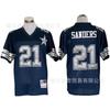 NFL Dallas Cowboys Retro Football Jersey Mesh Embroidered Sports Uniform Men Women