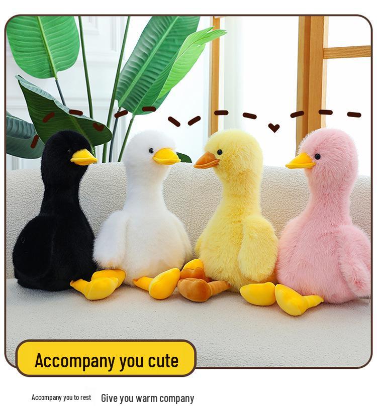 Adorable Yellow Duckling & Black Swan Plush Toy - Perfect for Kids' Birthdays