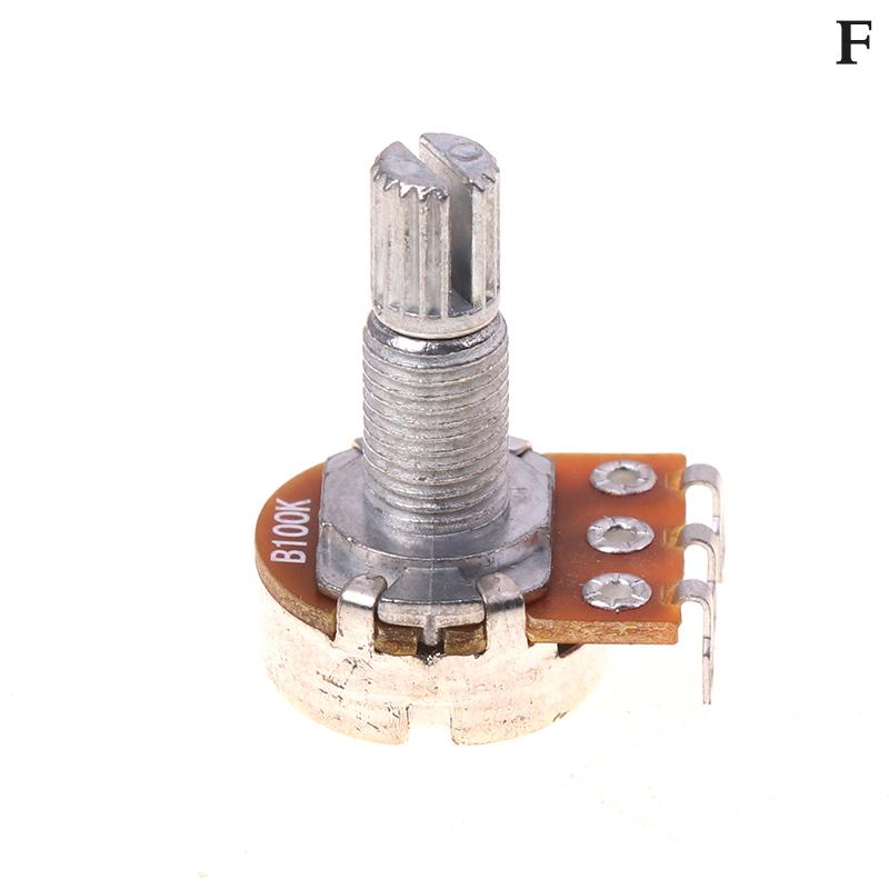 A500K B500K A250K B250K A50K B50K A25K B25K Potentiometer Splined Liten Pot Elgitarr Bas Effektförstärkare Tonvolym 18 mm