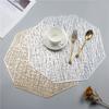Insulated and Waterproof Placemat, Western Style, Pvc, Hollow Out, Non Slip Dining for Home Use, Table Mat, Ins Style, Octagonal, Creative Decoration