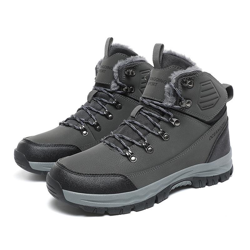 Outdoor velvet warm snow boots high-top hiking shoes leisure sports hiking shoes travel shoes