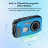 1080P Waterproof Digital Camera 48MP Digital Video Camera 2.4 Inch IPS Screen IP68 5M Body Waterproo