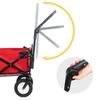 Foldable Folding Cart Push Handle Wagon Cart Equipment Black Lightweight Extendable Cart Trolley Handle Accessories For Camping