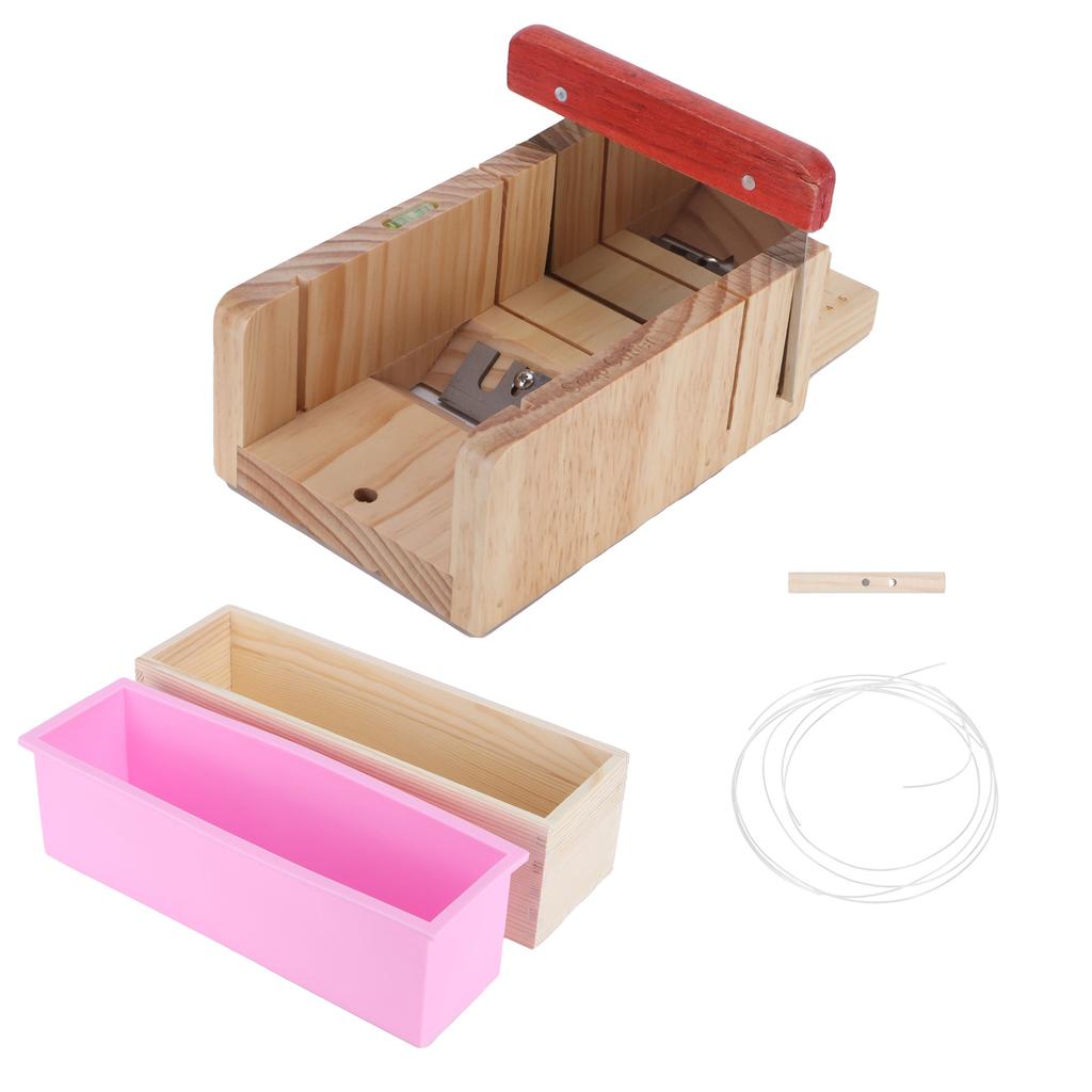 Soap Making Tools Set DIY HandMade Soap Cutter Rectangular Mold Accessory for Home(1200ml )