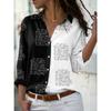 Fashion Casual Long Sleeve Women Shirt All-match Loose Shirt Women Temperament Printed Top