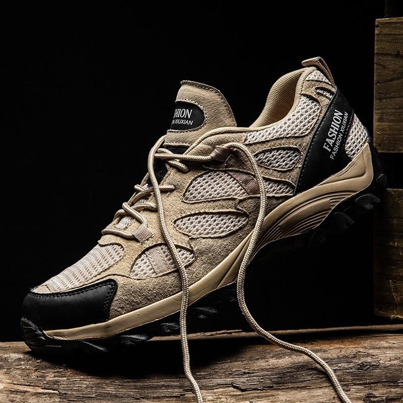 

Foreign trade men s shoes new summer mesh breathable thin hollow mesh shoes men s outdoor mountaineering travel sports tide shoes 44