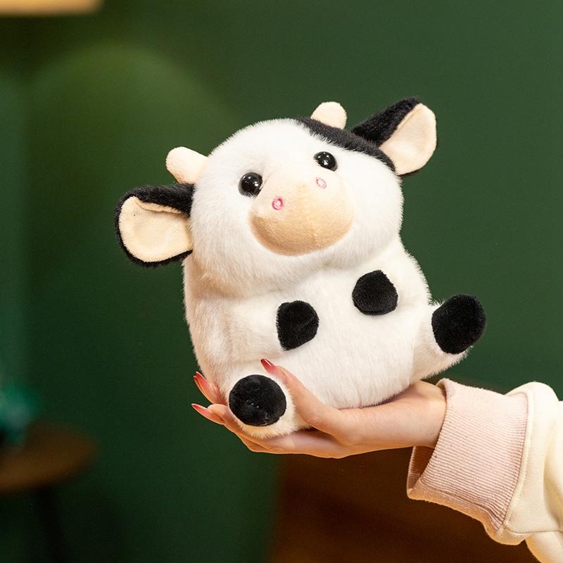 Cute Cow Plush Toy Soft Fluffy Stuffed Animal Doll Adorable Owl Chinchilla Plushies Cuddly Doll