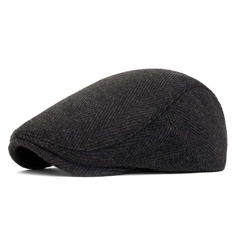 Forward Cap Men's Autumn Winter Warm Retro Beret British Newsboy Cap