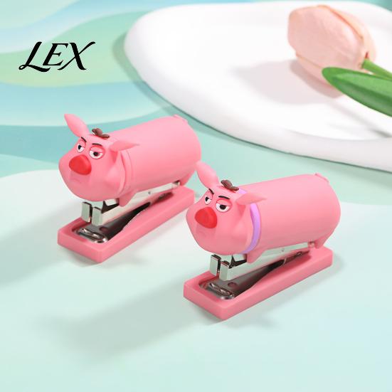 Cartoon Pig Stapler for Back to School Mini Stapler, Cute Shape, Portable Lightweight PVC Small Binding Tool Notebooks Shell Tool, Handheld And Office