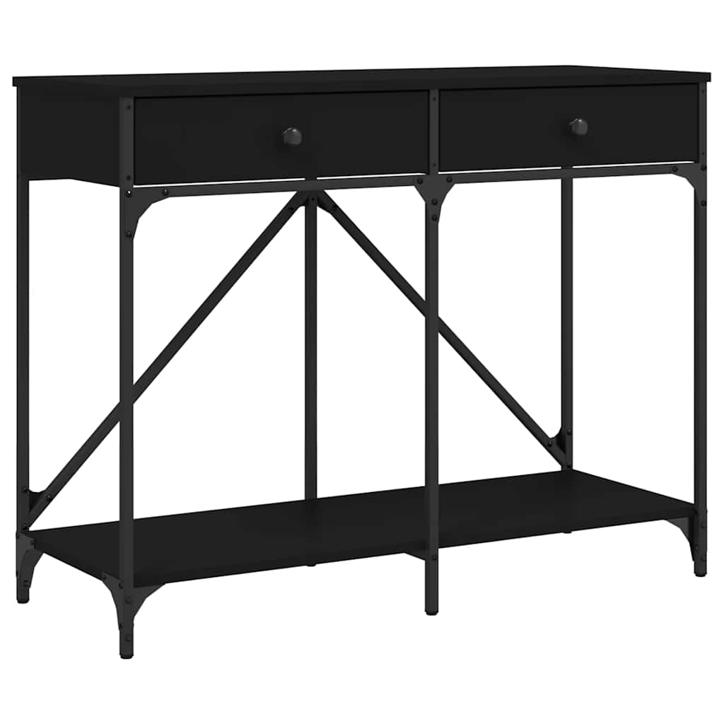 Console Table Black 100 X 39 X 78.5 Cm Engineered Wood
