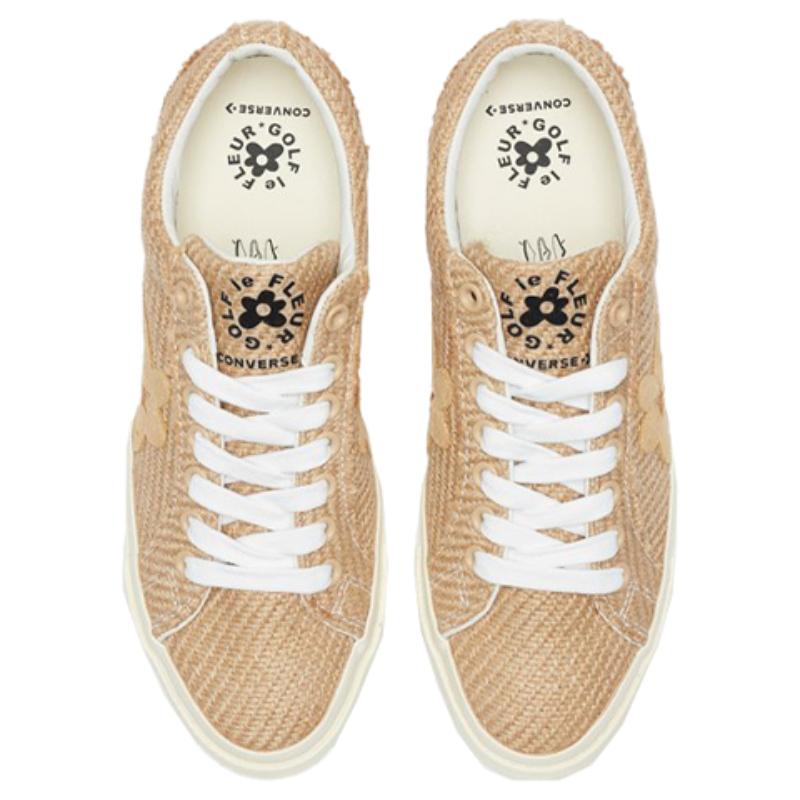 Converse One Star Series X Golf Le Fleur Small Flower Low Top Canvas Shoes Unisex Khaki