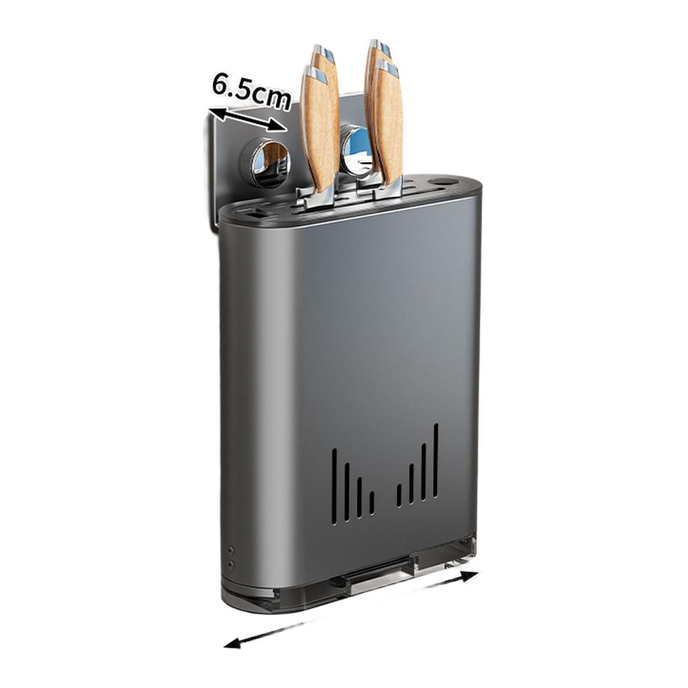 Wall Mounted Kitchen Tool Rest with Removable Shelf and Drain Tray 16.5x6.5x18.5cm for Hygienic Utensil Storage