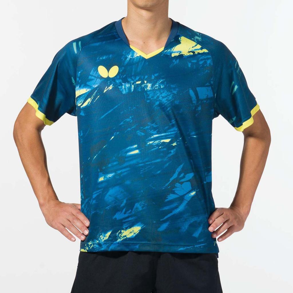 Butterfly Persedo Shirt 46550 Marine X Yellow SS