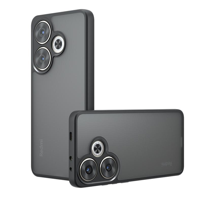 Für Xiaomi Redmi Turbo 3 Turbo3 Matt Anti-Fingerabdruck Transparent Farbe Stoßfest TPU Hülle sturzsicher Nicht vergilbend Rückseitenabdeckung Schutzhülle