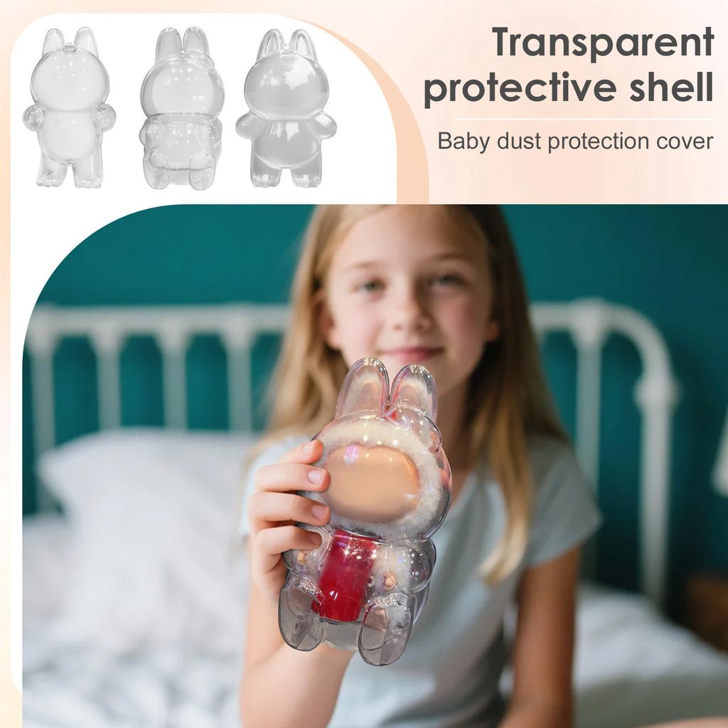 Clear Bag Keychain For 15cm 18cm Plush Doll,Hanging Display Case,Protective Case,Plastic PVC Storage Box