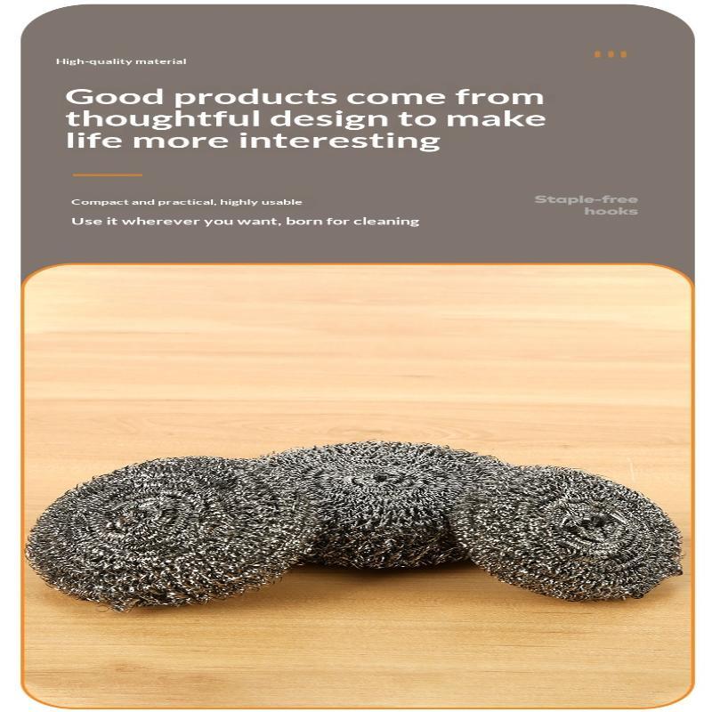 1/2/4Pcs Steel Wire Dishwashing Scrubbers Rust Proof Long Lasting Stainless Steel Balls for Kitchen Cleaning Use