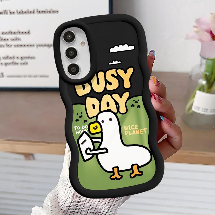 Soft Phone Cover Case for Samsung Galaxy A16 A52 A12 A13 A11 A21s A15 A14 A06 A04 A23 A05 A03 A33 A53 A22 Cartoon Duck